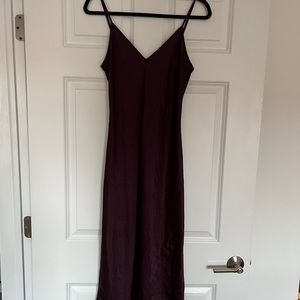 Aritzia Wilfred Only Slip Midi Dress